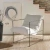 Portland Pillow Top Accent Chair Ivory/Black - Safavieh