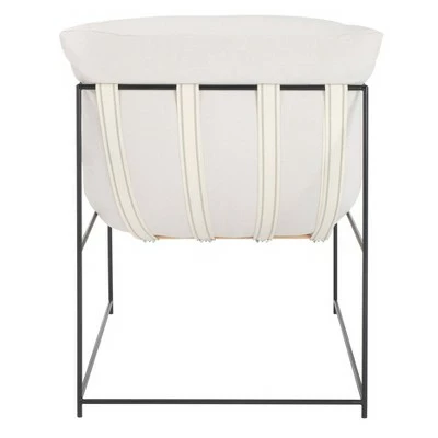 Portland Pillow Top Accent Chair Ivory/Black - Safavieh 6 Portland Pillow Top Accent Chair Ivory/Black - Safavieh - Image 4