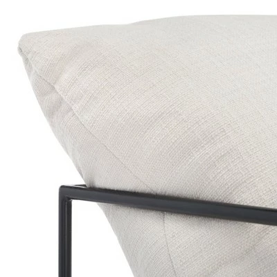 Portland Pillow Top Accent Chair Ivory/Black - Safavieh 9 Portland Pillow Top Accent Chair Ivory/Black - Safavieh - Image 7