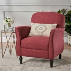 Swainson Traditional Tweed Armchair - Christopher Knight Home Purple