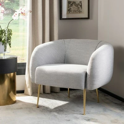 Alena Accent Chair Light Gray - Safavieh 3 Alena Accent Chair Light Gray - Safavieh