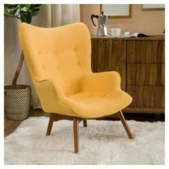 Hariata Fabric Contour Chair - Christopher Knight Home Burnt Orange