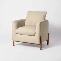 Threshold Designed W/Studio McGee Elroy Accent Chair with Wood Legs - Threshold™ designed with Studio McGee Tan Boucle 20 Threshold Designed W/Studio McGee Elroy Accent Chair with Wood Legs - Threshold™ designed with Studio McGee Tan Boucle -Living Room Chairs store unnamed file 206