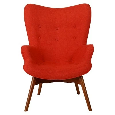 Hariata Fabric Contour Chair - Christopher Knight Home Burnt Orange 8 Hariata Fabric Contour Chair - Christopher Knight Home Burnt Orange - Image 6