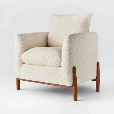 Threshold Designed W/Studio McGee Elroy Accent Chair with Wood Legs - Threshold™ designed with Studio McGee Tan Boucle 12 Threshold Designed W/Studio McGee Elroy Accent Chair with Wood Legs - Threshold™ designed with Studio McGee Tan Boucle - Image 10