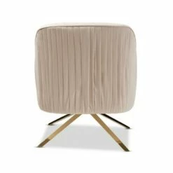 Amaya Velvet Lounge Chair Light Beige/Gold - Baxton Studio -Living Room Chairs store unnamed file 2095