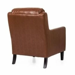 Bucklin Contemporary Pillow Tufted Club Chair - Christopher Knight Home Cognac Brown/dark Brown -Living Room Chairs store unnamed file 2159