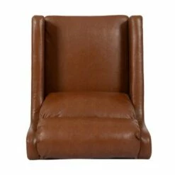 Bucklin Contemporary Pillow Tufted Club Chair - Christopher Knight Home Cognac Brown/dark Brown -Living Room Chairs store unnamed file 2161