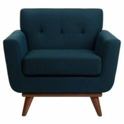 Opal Linen Tufted Armchair - Safavieh Dark Teal -Living Room Chairs store unnamed file 2177