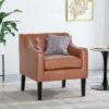 Deanna Contemporary Faux Leather Tufted Accent Chair - Christopher Knight Home Dark Brown/espresso 1 Deanna Contemporary Faux Leather Tufted Accent Chair - Christopher Knight Home Dark Brown/espresso -Living Room Chairs store unnamed file 2207