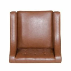 Deanna Contemporary Faux Leather Tufted Accent Chair - Christopher Knight Home Dark Brown/espresso -Living Room Chairs store unnamed file 2210