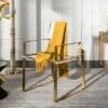 Langston Acrylic Arm Chair - Brass/Clear - Safavieh -Living Room Chairs store unnamed file 2260