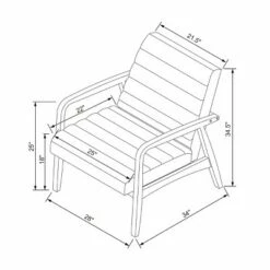 Northway Channel Tufted Wood Armchair Brown Faux Leather - Project 62™ -Living Room Chairs store unnamed file 2273