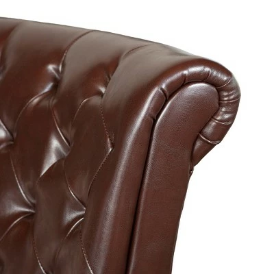 Franklin Bonded Club Chair Brown Leather - Christopher Knight Home 4 Franklin Bonded Club Chair Brown Leather - Christopher Knight Home - Image 2