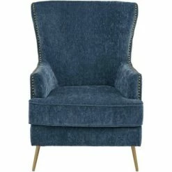 55 Downing Street Amigo Slate Alligator Arm Chair with Gold Legs -Living Room Chairs store unnamed file 2297