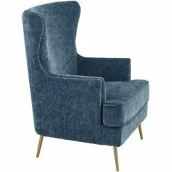 55 Downing Street Amigo Slate Alligator Arm Chair with Gold Legs -Living Room Chairs store unnamed file 2298