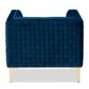 Seraphin Velvet Upholstered Chair Blue/Gold - Baxton Studio