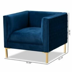 Seraphin Velvet Upholstered Chair Blue/Gold - Baxton Studio 13 Seraphin Velvet Upholstered Chair Blue/Gold - Baxton Studio -Living Room Chairs store unnamed file 2307