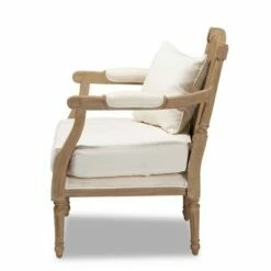 Clemence Upholstered Whitewashed Wood Accent Chair Ivory/Oak - Baxton Studio 18 Clemence Upholstered Whitewashed Wood Accent Chair Ivory/Oak - Baxton Studio -Living Room Chairs store unnamed file 2359