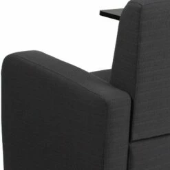 Flash Furniture Gray Fabric Guest Chair with Tablet Arm and Front Wheel Casters -Living Room Chairs store unnamed file 2374