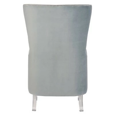 Geode Modern Wingback Chair - Safavieh Light Silver 6 Geode Modern Wingback Chair - Safavieh Light Silver - Image 4
