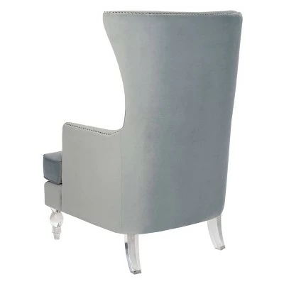Geode Modern Wingback Chair - Safavieh Light Silver 7 Geode Modern Wingback Chair - Safavieh Light Silver - Image 5