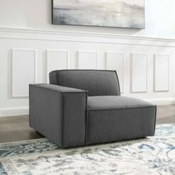 Restore Right Arm Sectional Sofa Chair - Modway Charcoal -Living Room Chairs store unnamed file 2415