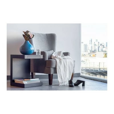 Perley Arm Chair Gray Velvet - Alder Bay 3 Perley Arm Chair Gray Velvet - Alder Bay