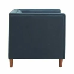 Karissa Tuxedo Faux Leather Arm Chair - Inspire Q Beige -Living Room Chairs store unnamed file 2430