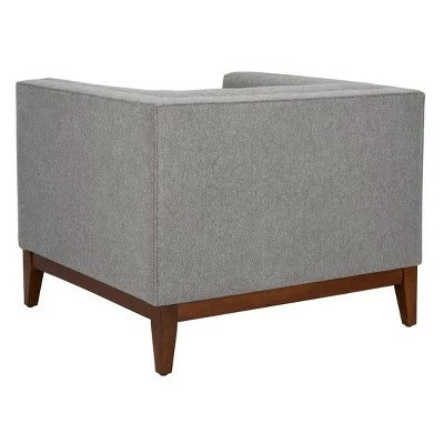 Garnet Linen Tufted Armchair Light Gray - Safavieh 7 Garnet Linen Tufted Armchair Light Gray - Safavieh - Image 5