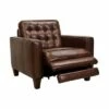 Wesley Genuine Leather Power Footrest Tuxedo Arm Accent Chair - Armen Living -Living Room Chairs store unnamed file 2460