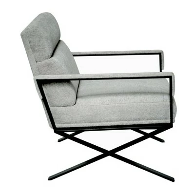 Rusty X Base Accent Chair Gray/Black - Safavieh 4 Rusty X Base Accent Chair Gray/Black - Safavieh - Image 2