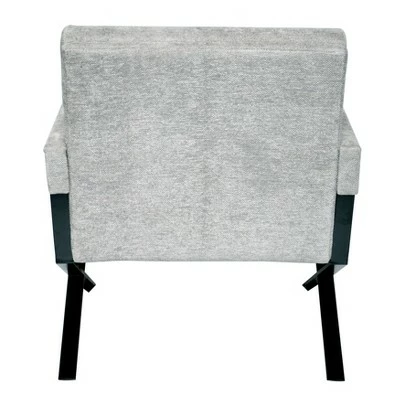 Rusty X Base Accent Chair Gray/Black - Safavieh 5 Rusty X Base Accent Chair Gray/Black - Safavieh - Image 3
