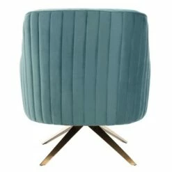 Leyla Channeled Velvet Accent Chair Seafoam - Safavieh -Living Room Chairs store unnamed file 2501