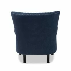 Wilhelm Velvet Wood Armchair Blue/Dark Brown - Baxton Studio 13 Wilhelm Velvet Wood Armchair Blue/Dark Brown - Baxton Studio -Living Room Chairs store unnamed file 2508