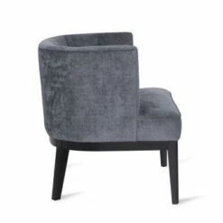 Clough Contemporary Fabric Tufted Accent Chair - Christopher Knight Home Navy Blue/dark Brown -Living Room Chairs store unnamed file 2517