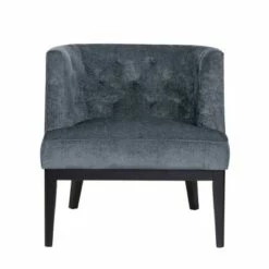 Clough Contemporary Fabric Tufted Accent Chair - Christopher Knight Home Navy Blue/dark Brown -Living Room Chairs store unnamed file 2523