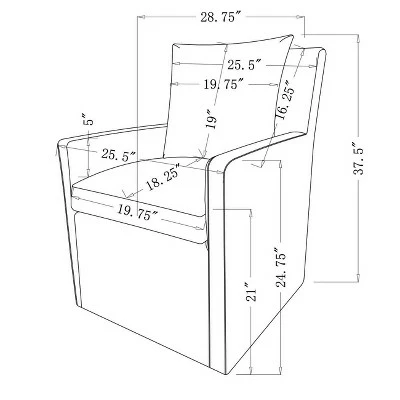 Threshold Designed W/Studio McGee Pacific Ridge Pillow Back Upholstered Anywhere Chair Cream - Threshold™ designed with Studio McGee 8 Threshold Designed W/Studio McGee Pacific Ridge Pillow Back Upholstered Anywhere Chair Cream - Threshold™ designed with Studio McGee - Image 6