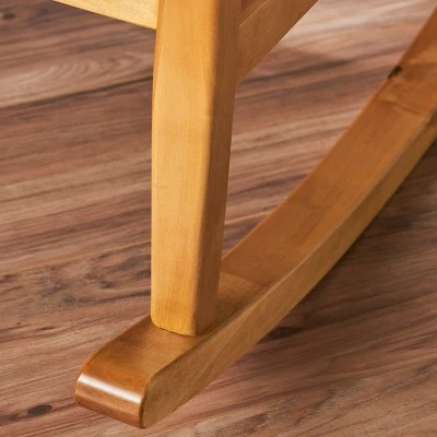 Callum Mid-Century Fabric Rocker - Christopher Knight Home Muted Orange 3 Callum Mid-Century Fabric Rocker - Christopher Knight Home Muted Orange - Image 2