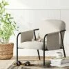 Faison Linen and Metal Sling Accent Chair Cream - Threshold™