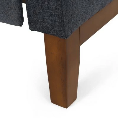 Kalstrom Contemporary Fabric Upholstered Pushback Recliner - Christopher Knight Home Navy Blue/brown 10 Kalstrom Contemporary Fabric Upholstered Pushback Recliner - Christopher Knight Home Navy Blue/brown - Image 8