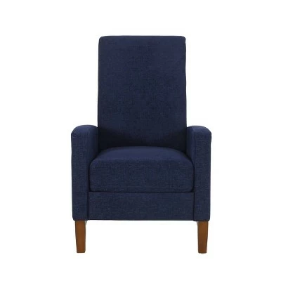 Kalstrom Contemporary Fabric Upholstered Pushback Recliner - Christopher Knight Home Navy Blue/brown 12 Kalstrom Contemporary Fabric Upholstered Pushback Recliner - Christopher Knight Home Navy Blue/brown - Image 10