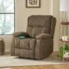 Lindale Contemporary Pillow Tufted Massage Recliner - Christopher Knight Home Navy Blue