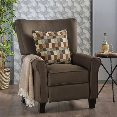 Thalia Traditional Fabric Recliner - Christopher Knight Home Coffee 3 Thalia Traditional Fabric Recliner - Christopher Knight Home Coffee