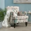 Harrison Tufted Club Chair - White/Blue - Christopher Knight Home