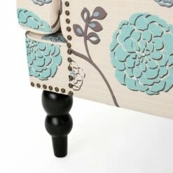 Harrison Tufted Club Chair - White/Blue - Christopher Knight Home -Living Room Chairs store unnamed file 2616