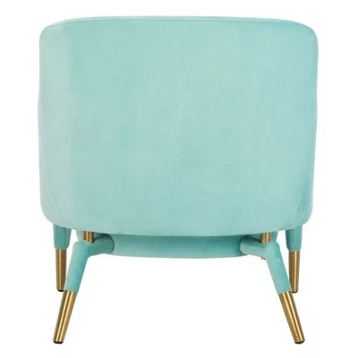 Topaz Velvet Armchair - Safavieh Aqua 5 Topaz Velvet Armchair - Safavieh Aqua - Image 4
