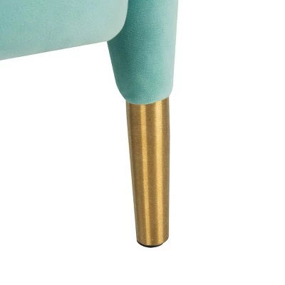 Topaz Velvet Armchair - Safavieh Aqua 9 Topaz Velvet Armchair - Safavieh Aqua - Image 8