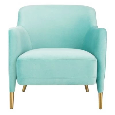 Topaz Velvet Armchair - Safavieh Aqua 10 Topaz Velvet Armchair - Safavieh Aqua - Image 9
