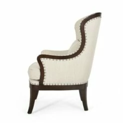 Mantua Contemporary Fabric Upholstered Accent Chair with Nailhead Trim - Christopher Knight Home Beige/dark Brown 14 Mantua Contemporary Fabric Upholstered Accent Chair with Nailhead Trim - Christopher Knight Home Beige/dark Brown -Living Room Chairs store unnamed file 2642